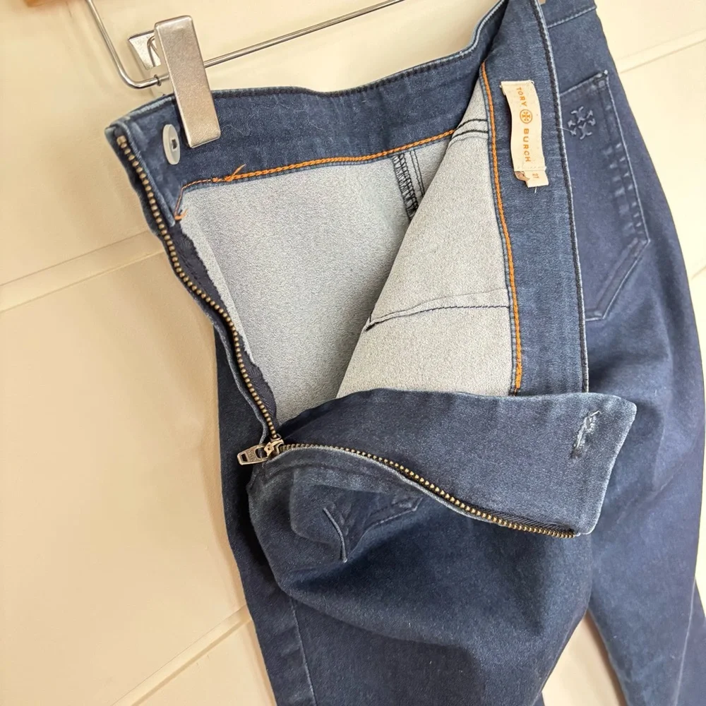 Tory Burch Side Zip Skinny Dark Jeans Women's Size 27
